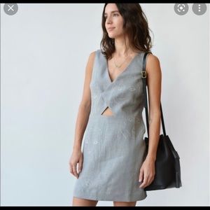 Paloma Wool linen face dress with cut out size 38
